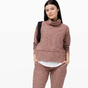 NWOT Lululemon Ready to Rulu fleece sweatshirt in Savannah heathered red size 6
